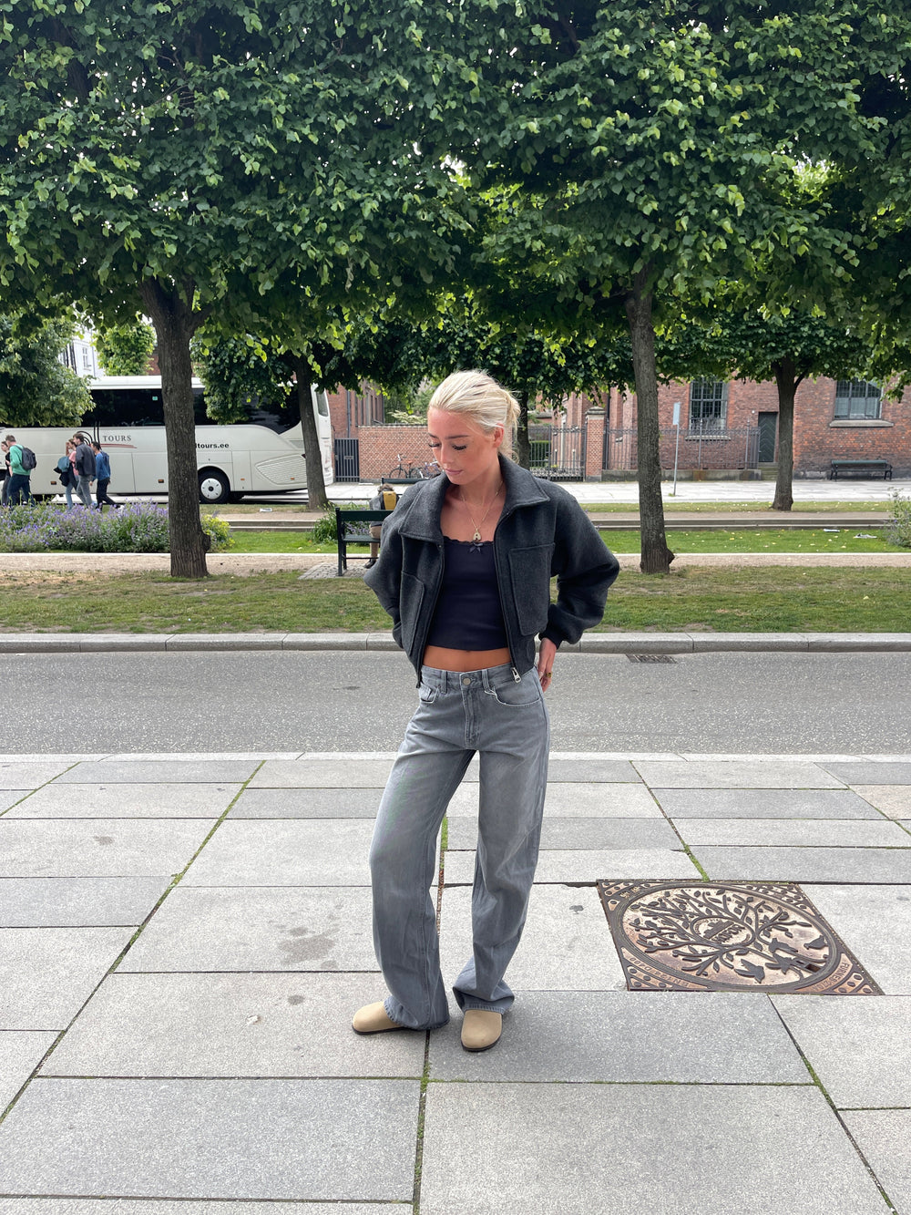 Star jeans med khaki stars - Grey