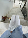 Mathilde Ravn pants with small embroidery - white
