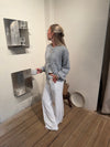 Britney low waisted suit pants - White