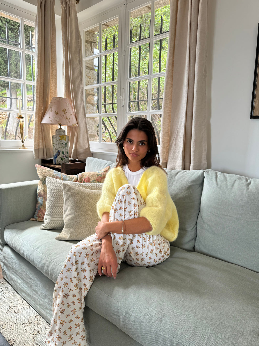 Annaly mohair cardigan - Yellow