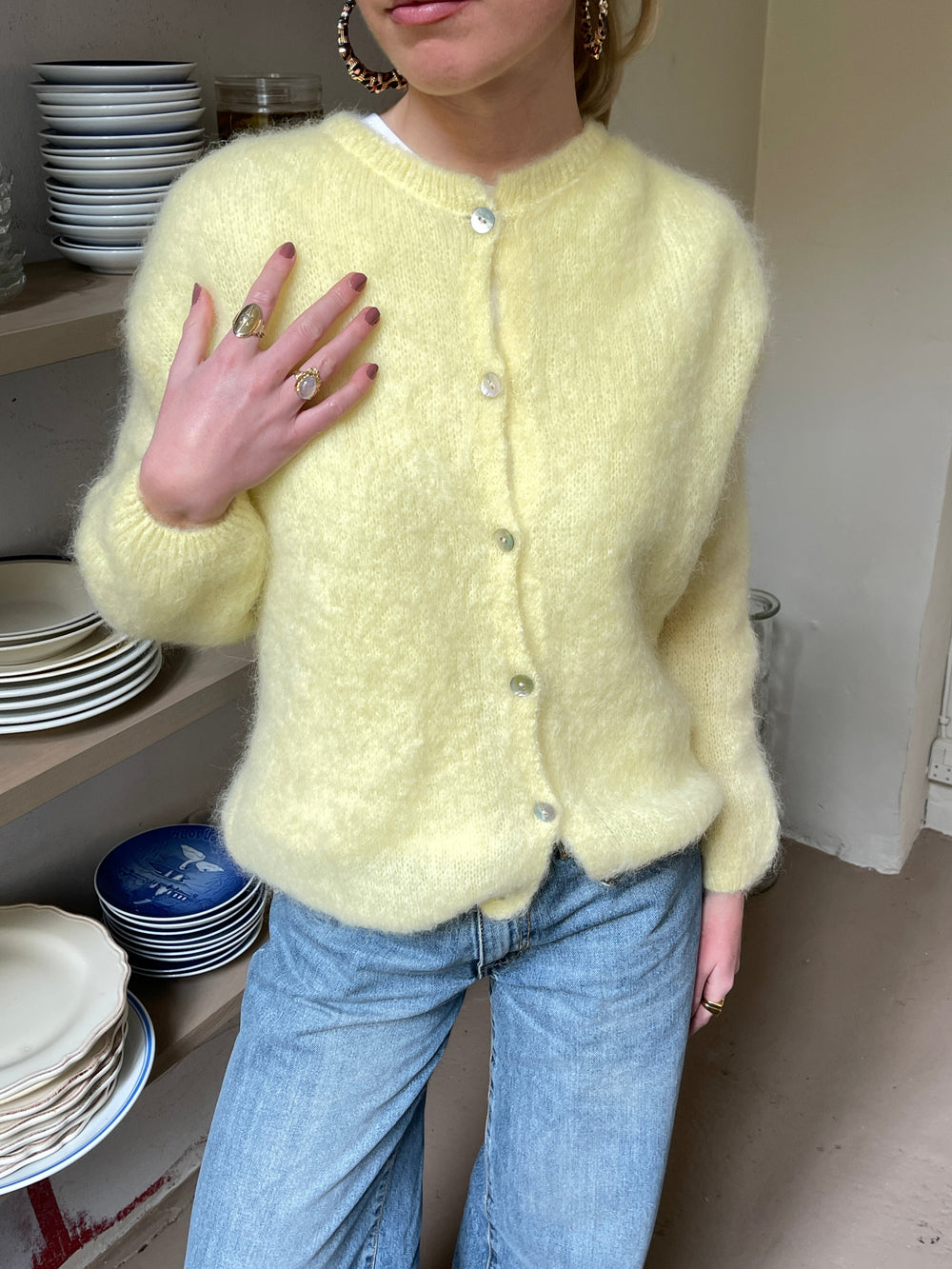 Jamilla mohair cardigan - Yellow