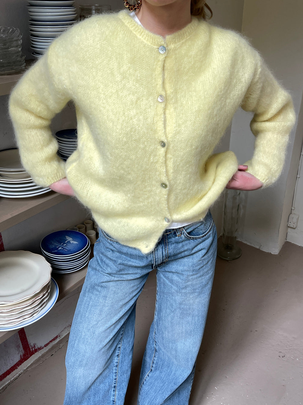 Jamilla mohair cardigan - Yellow
