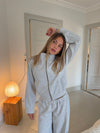 Tavela sweat jacket - Light grey/blue