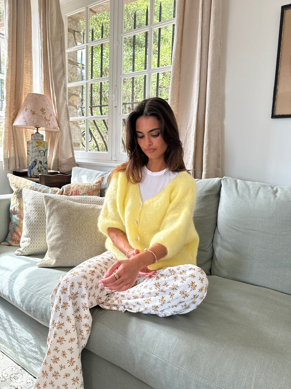 Annaly mohair cardigan - Yellow
