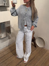 Britney low waisted suit pants - White