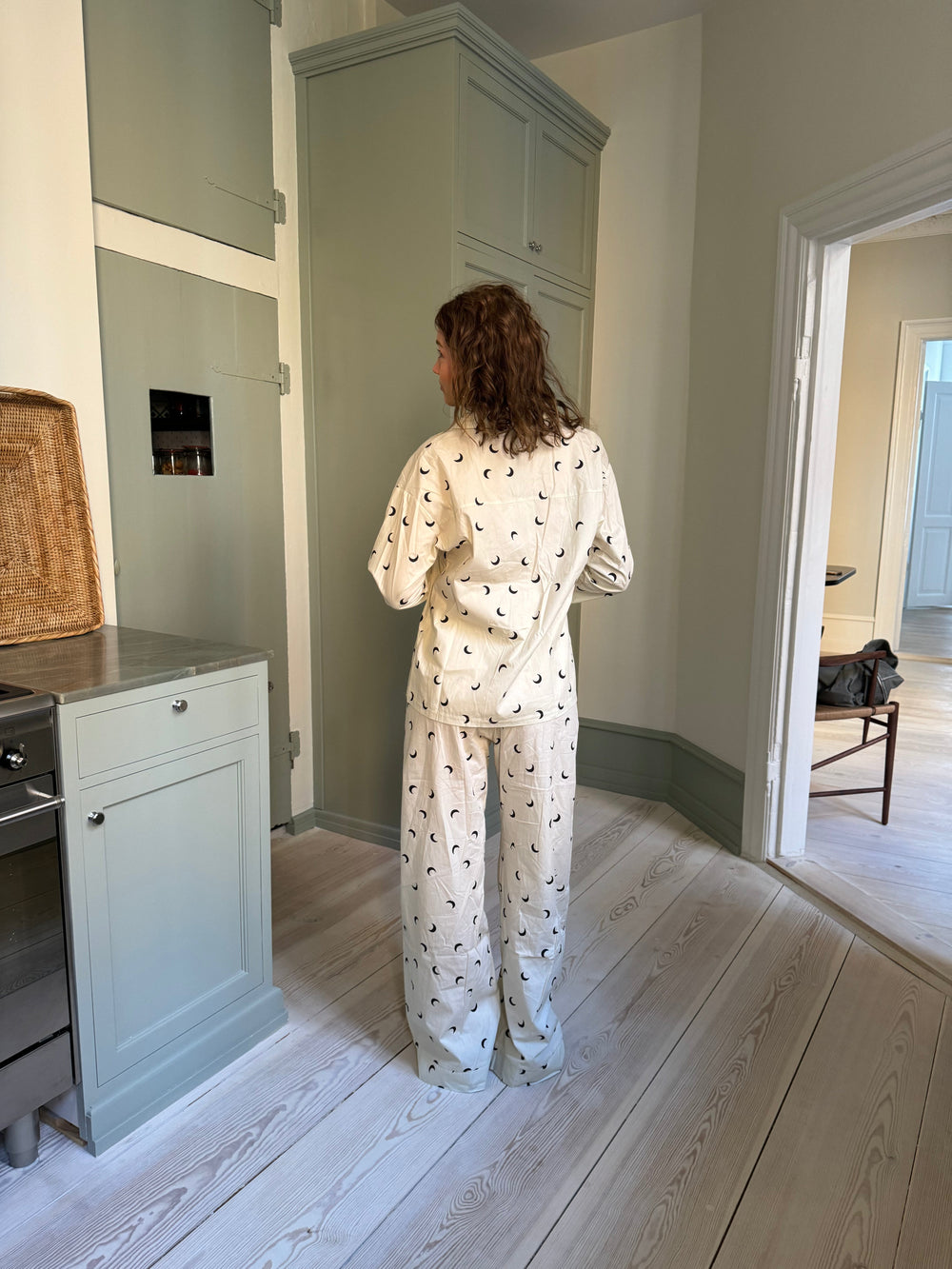 Kyla pajamas pants with moons - Beige