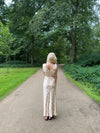 Marielle dress with flowers - Beige