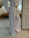 Beva sweatpants - Light grey/Blue