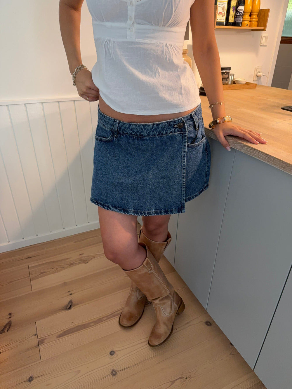 Amilie denim skorts - Blå