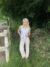Tuva low waisted jeans - Beige