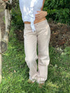 Tuva low waisted jeans - Beige