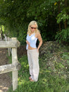 Tuva low waisted jeans - Beige