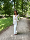 Ines knitted maxi skirt - White