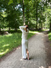 Ines knitted maxi skirt - White