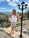 Ebba linen top - White
