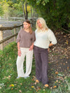 Rancy knitted mohair tee - Brown