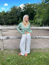 Katarina trousers in linen blend - Off white