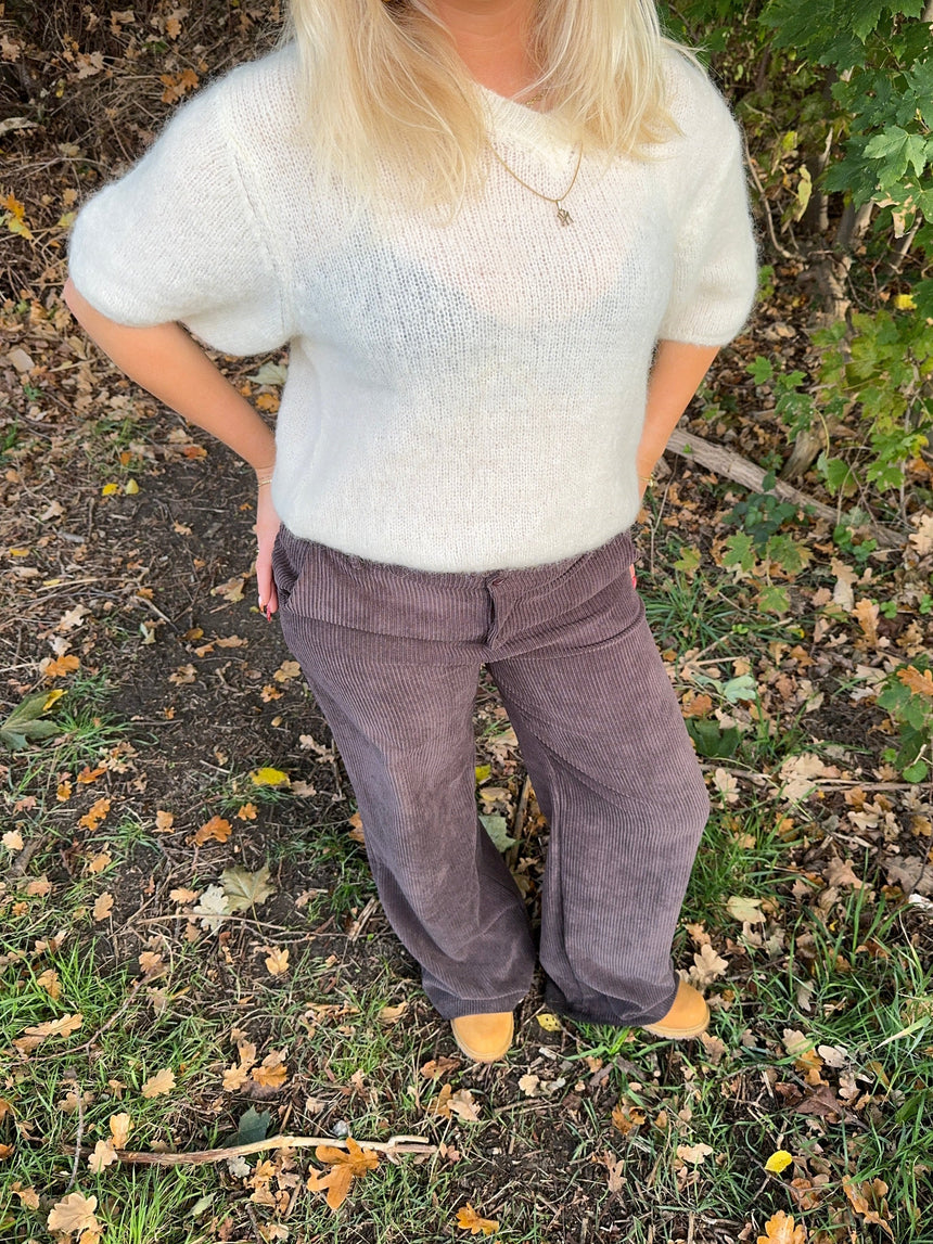 Rancy knitted mohair tee - Off white