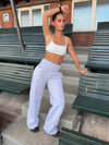 Juno sweatpants with folded waistband - Grey