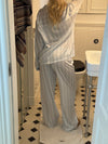Sabine satin pyjamas pants - Light blue