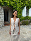 Anouska linen top - Beige