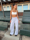 Juno sweatpants with folded waistband - Grey