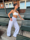 Juno sweatpants with folded waistband - Grey