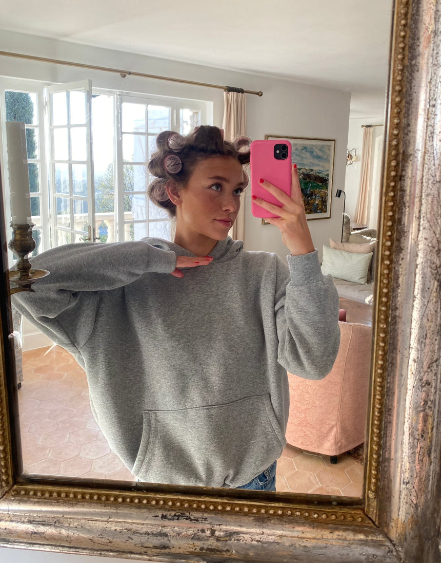 Anelise oversized hoodie - Grey melange