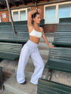 Juno sweatpants with folded waistband - Grey