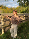 Rancy knitted mohair tee - Brown