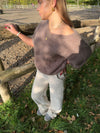 Rancy knitted mohair tee - Brown