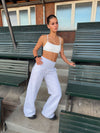 Juno sweatpants with folded waistband - Grey