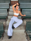 Juno sweatpants with folded waistband - Grey