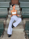 Juno sweatpants with folded waistband - Grey