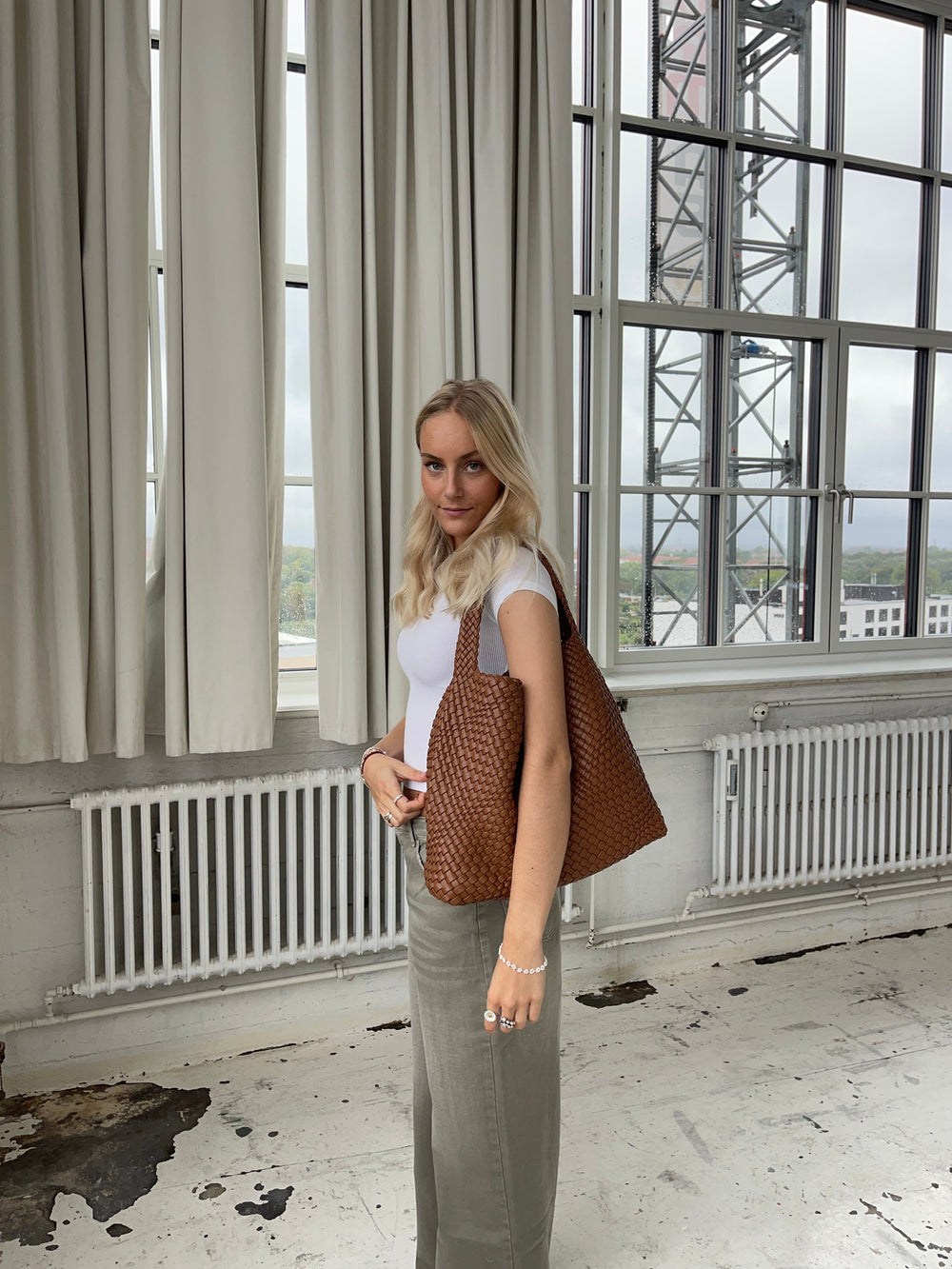 New York woven bag - Brown