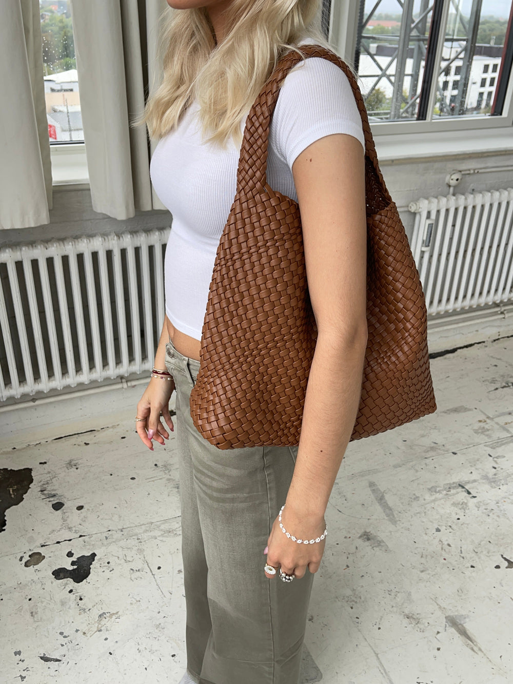 New York woven bag - Brown