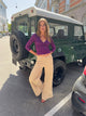 Johanne jeans with wide legs - Sand