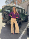 Johanne jeans with wide legs - Sand