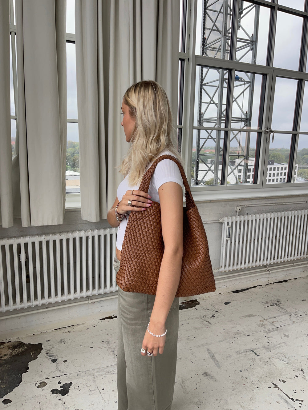 New York woven bag - Brown