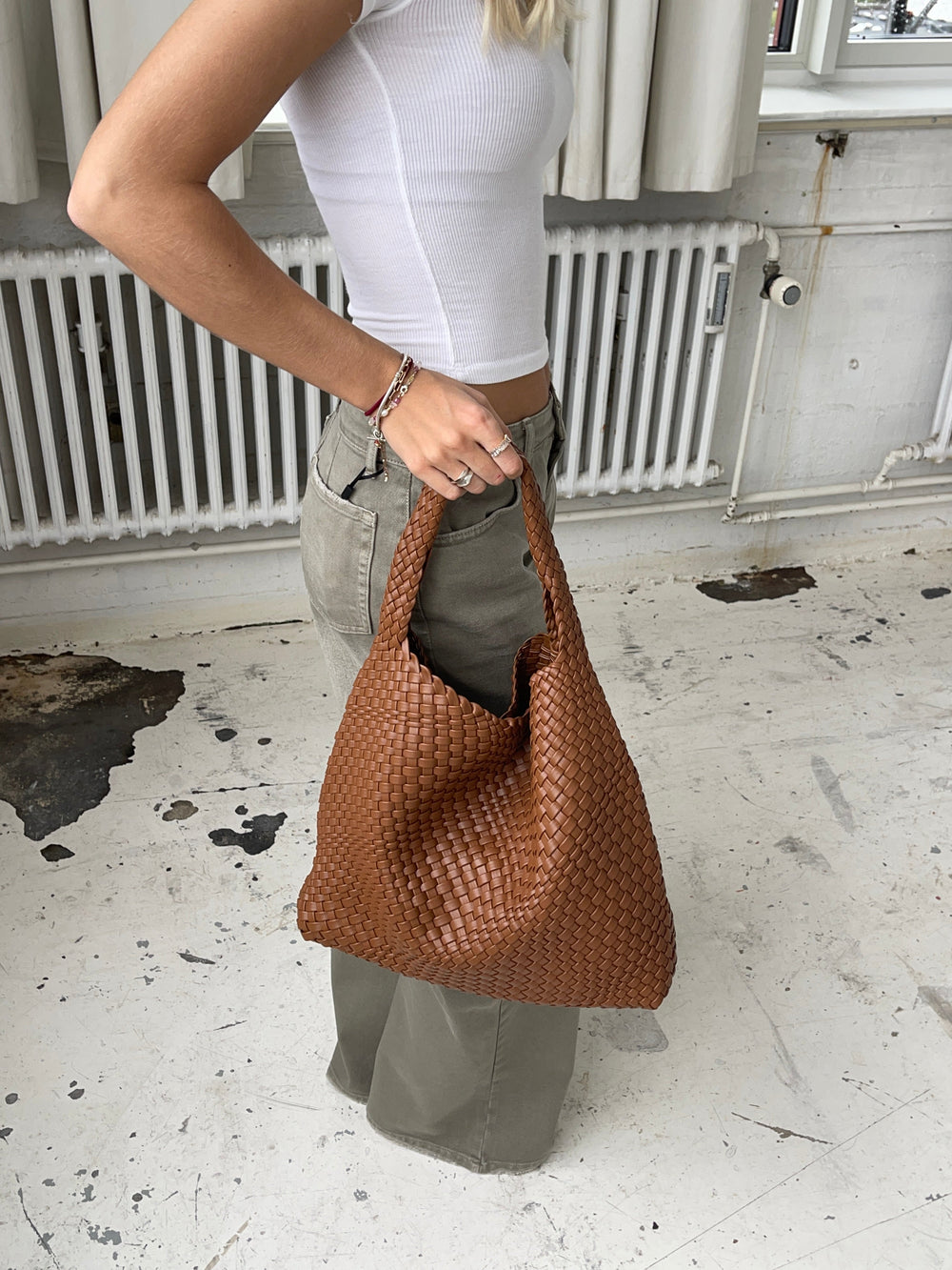 New York woven bag - Brown