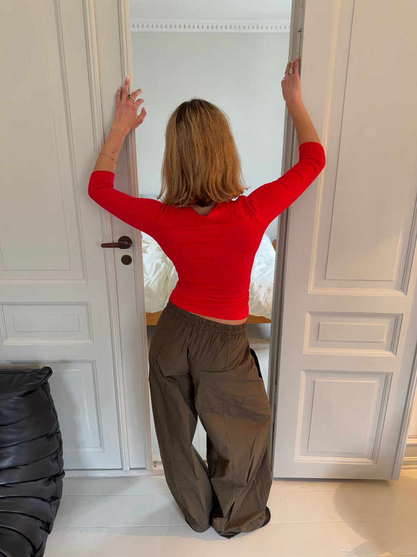 Tovina blouse with 3/4 sleeves - Red