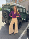 Johanne jeans with wide legs - Sand