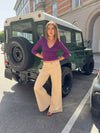 Johanne jeans with wide legs - Sand