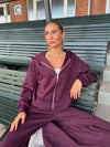 Katinka zip up hoodie - Dark purple