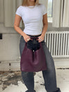New York woven bag - Burgundy/purple