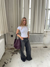 New York woven bag - Burgundy/purple