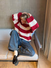 Manda striped knit - Red/white