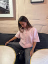 Serena knitted short sleeve cardigan - Pink