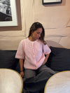 Serena knitted short sleeve cardigan - Pink