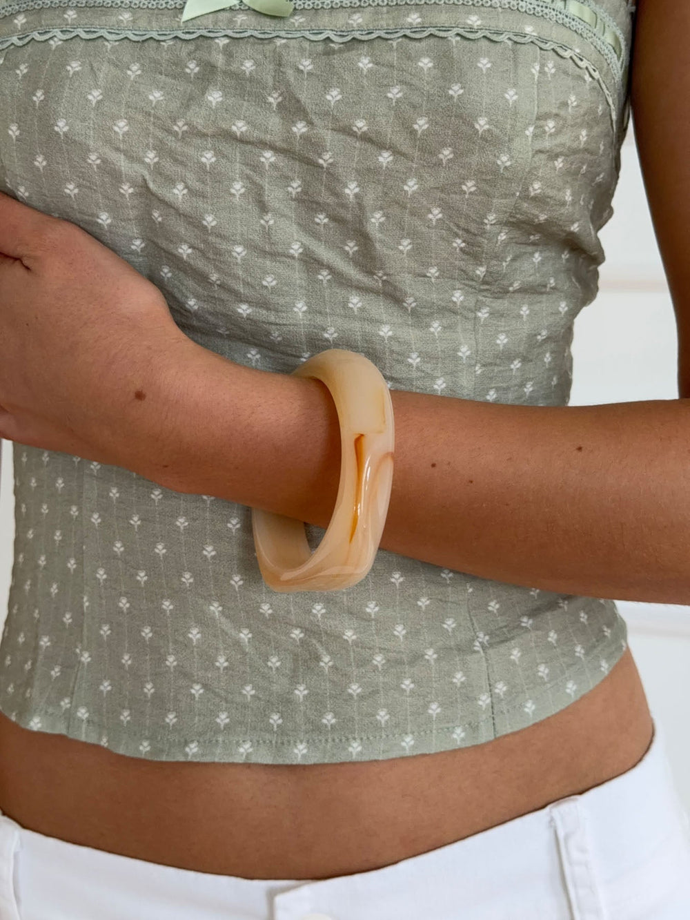 Lykke chunky bracelet - Warm beige